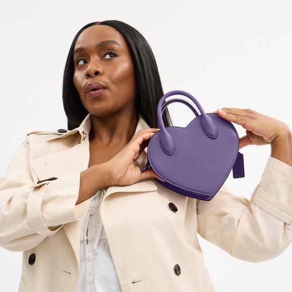 NWT Gorgeous COACH Light Purple Heart Bag CBF53 |Pride Collection 💜 🌈 - Picture 15 of 16